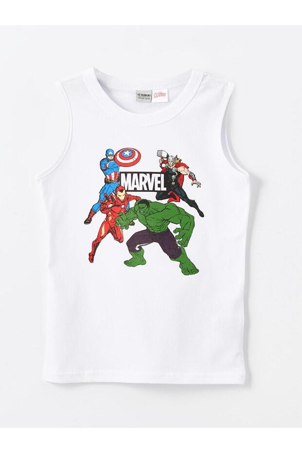 Bisiklet Yaka Hulk Baskılı Erkek Çocuk Atlet ve Deniz Şortu (S4) - 2