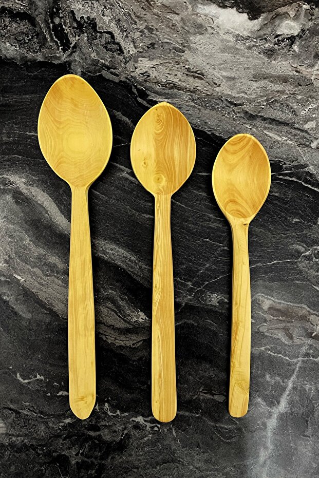 3 Piece Boxwood Spoon Set-Wooden Spoon-Wooden Tree Spoon