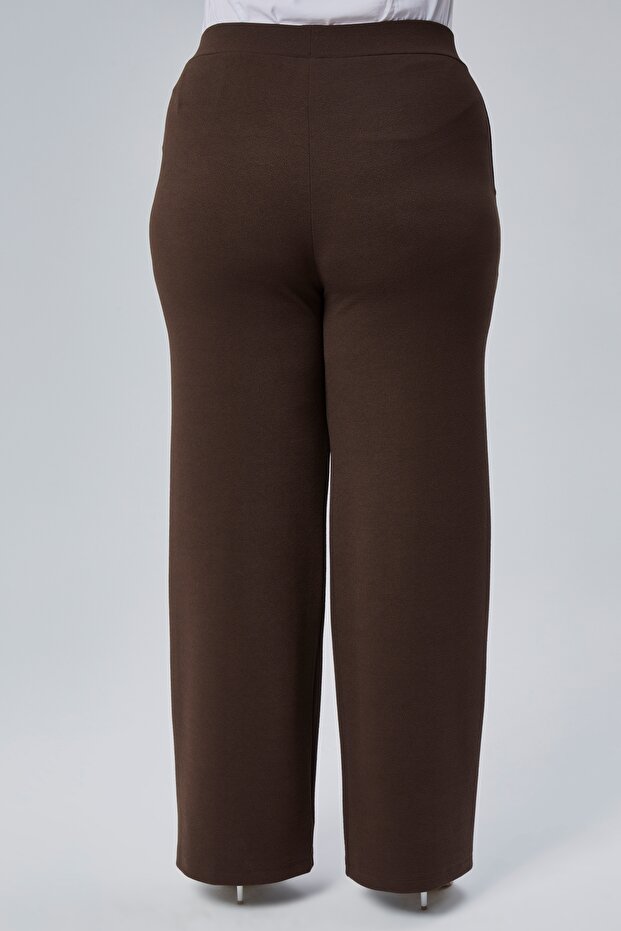 Normale Pallazo-Damenhose mit elastischer Taille - 5