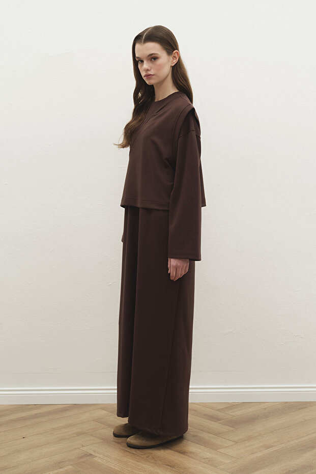 Anvelop Kahve Elbise - 3