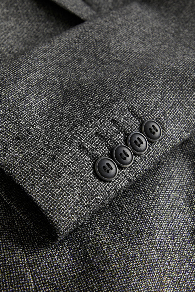 GRİ DÜĞMELİ CEKET - 4