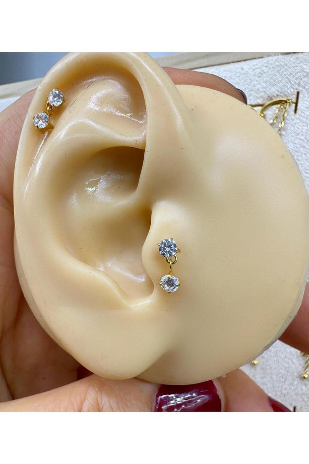 1 adet G23 TİTANİUM ( TİTANYUM) HELİX TRAGUS CONCH UYUMLU PİERCİNG - 4