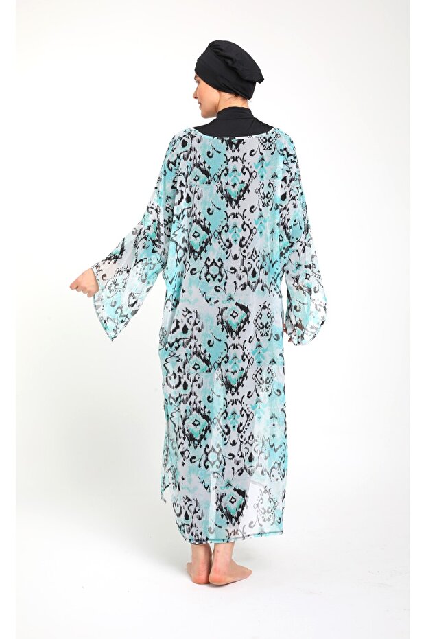 المعطف الشيفون المنقوش 3785 - 5