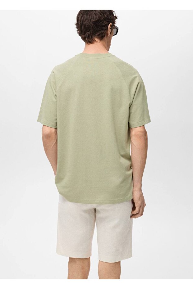 Relaxed fit pamuklu tişört - 4