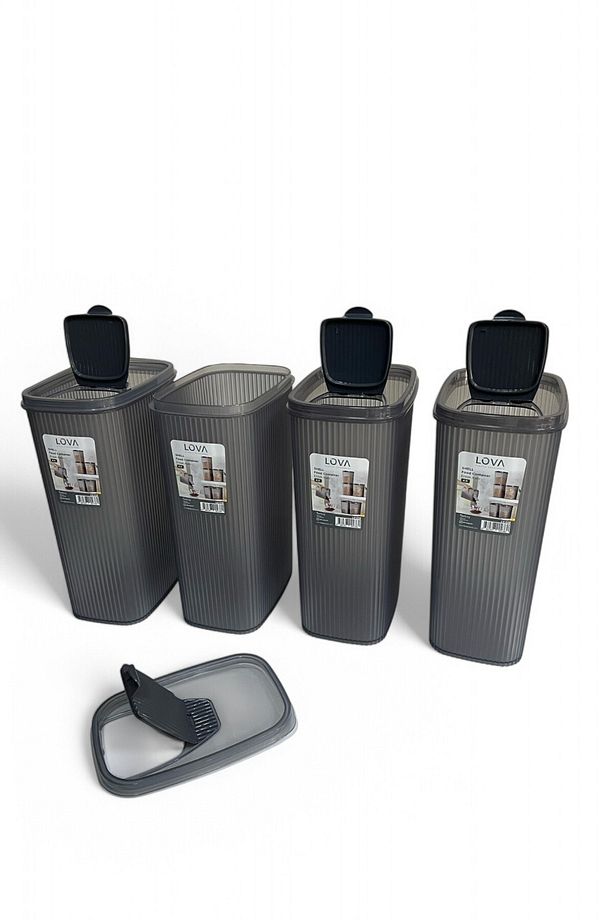Shell Erzak Kabı 4000 ml, Antrasit, 4'lü Set - 4