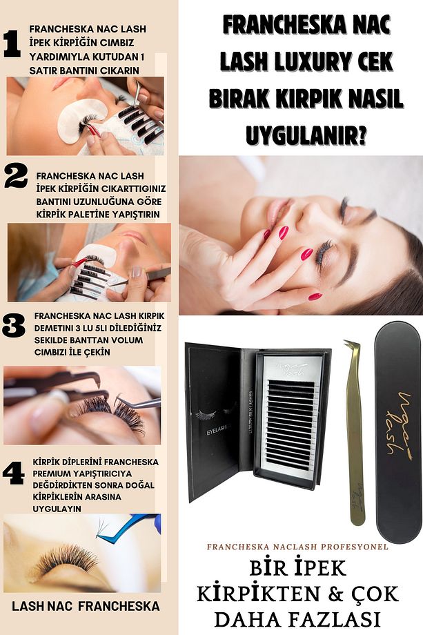 LUX KAŞMİR İPEK KİRPİK SETİ -EASY FAN 45 DK DA HAZIR KIRPIKLER 10 UYGULAMA - 5