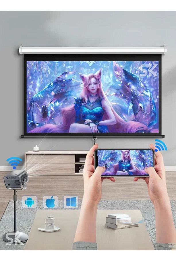 Harvox Apollon A1 | Dev Ekran 4K Ultra HD, Android 11, WiFi & Bluetooth, Taşınabilir Ev Sineması - 7