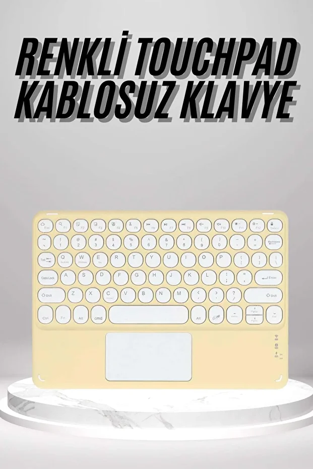 Touchpad Uyumlu Bluetooth Klavye Slim Kablosuz Wifi Q Klavye - 1