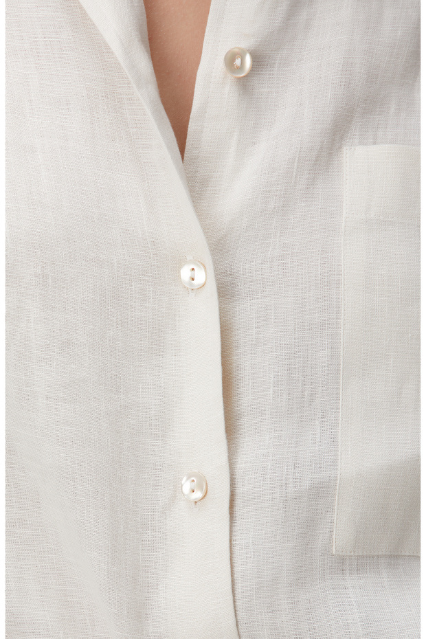 Bej Keten Gömlek - 6