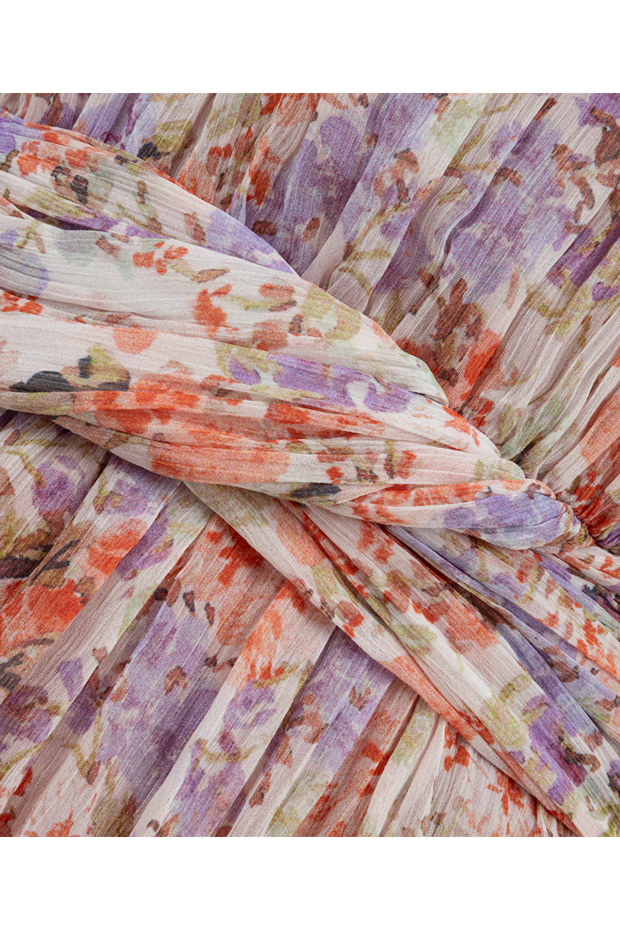 فستان منقوش مبطن - 4