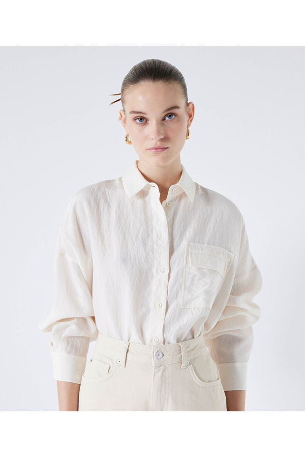 Cepli oversize gömlek - 1