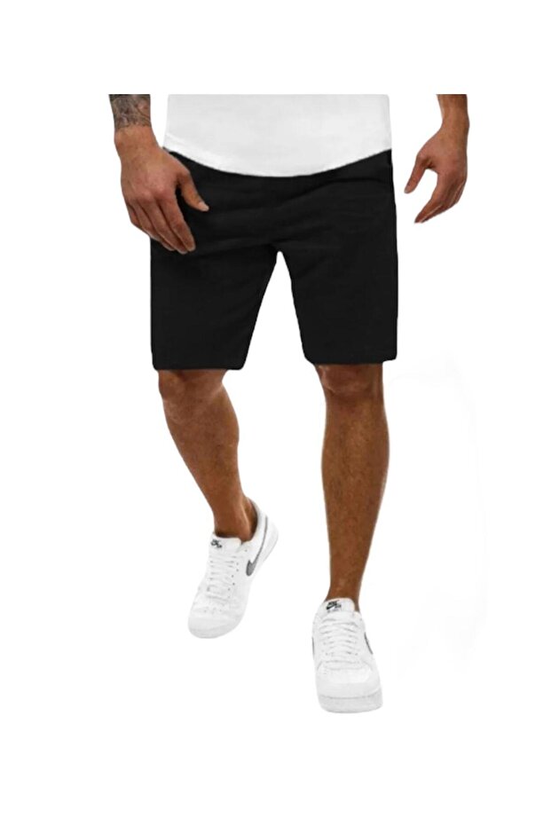 Unisex Unprinted Black Summer Short Shorts