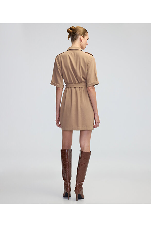 Cepli mini elbise - 6