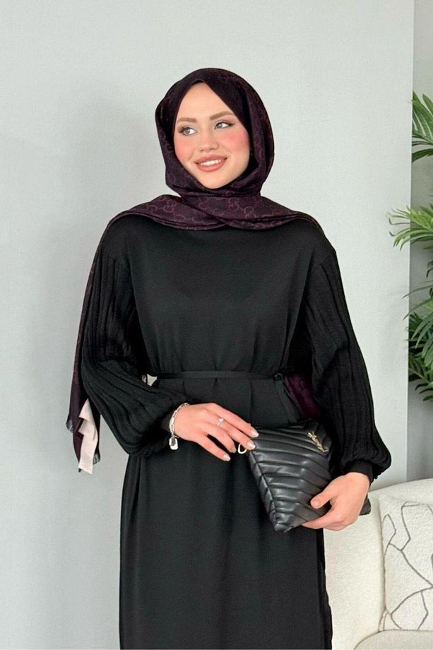 Missina Merserize Elbise Siyah - 3