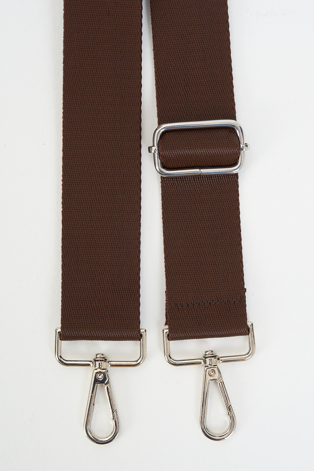 حقيبة بنية قابلة للتعديل - 110 سم، عرض: 4 سم، بوليستر - 2