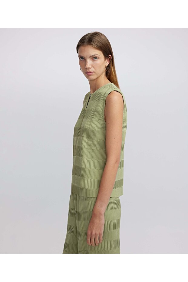 Kontrast efektli bluz - 2