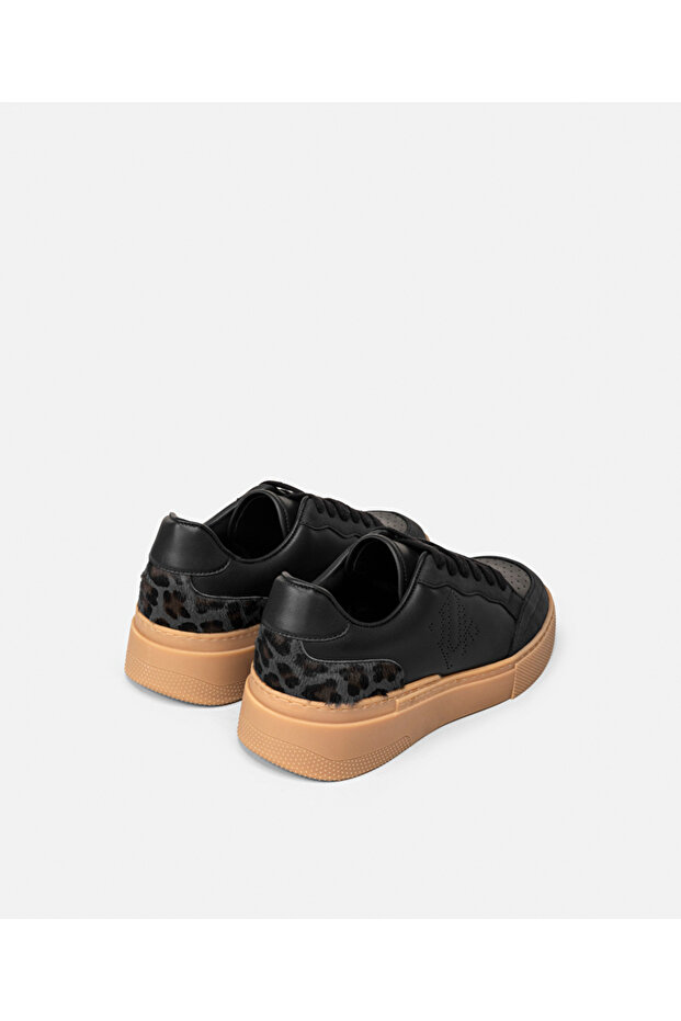 Leopar desen mix sneaker - 4
