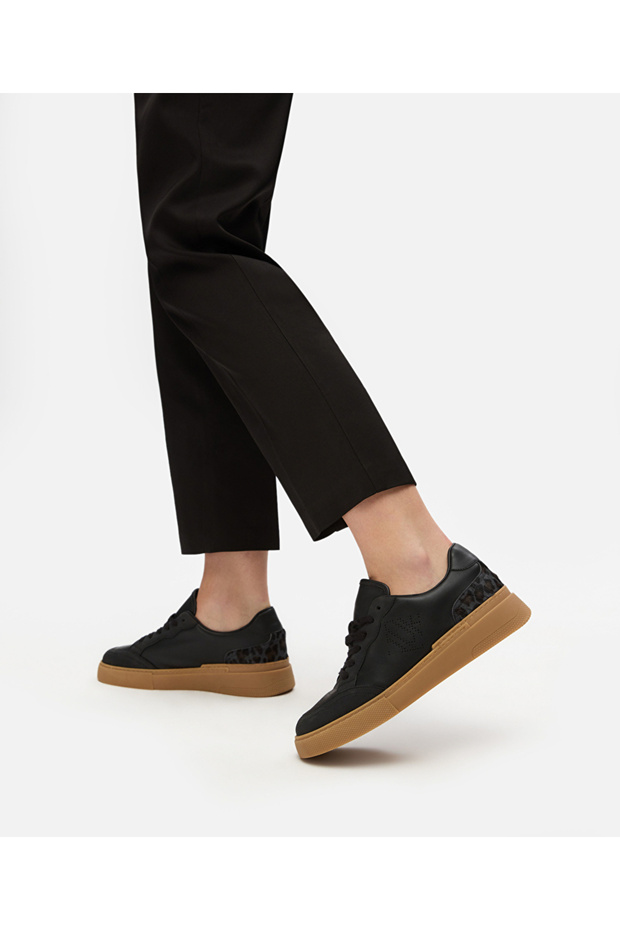 Leopar desen mix sneaker - 2
