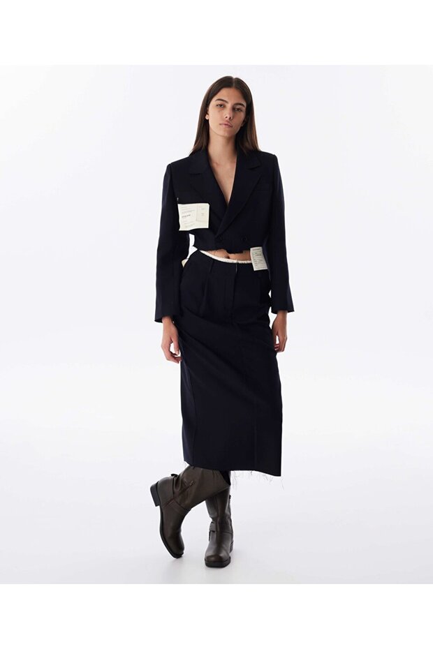 Patch'li crop ceket - 5