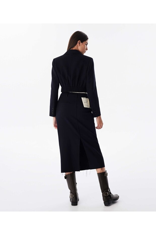 Patch'li crop ceket - 6