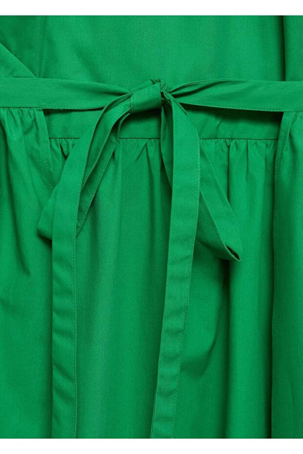 Fiyonklu halter yaka elbise - 7