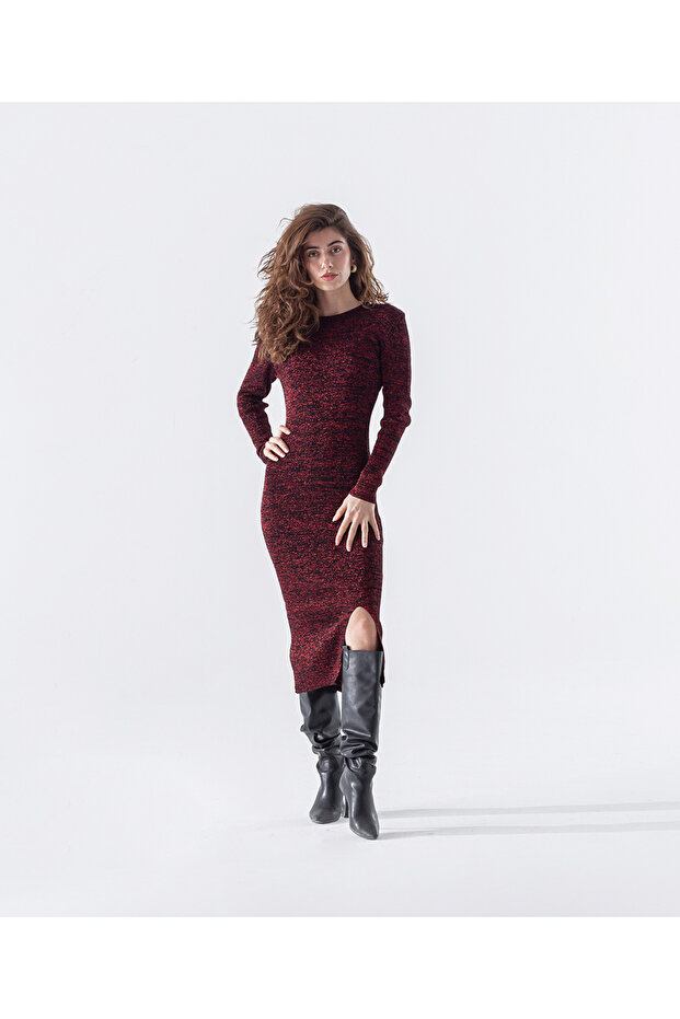 Simli Triko Elbise - 1