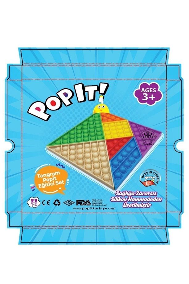 Pop It Push Bubble Fidget Tangram Puzzle Yapboz Popit Zihinsel Gelişim Eğitici Oyuncak - 7