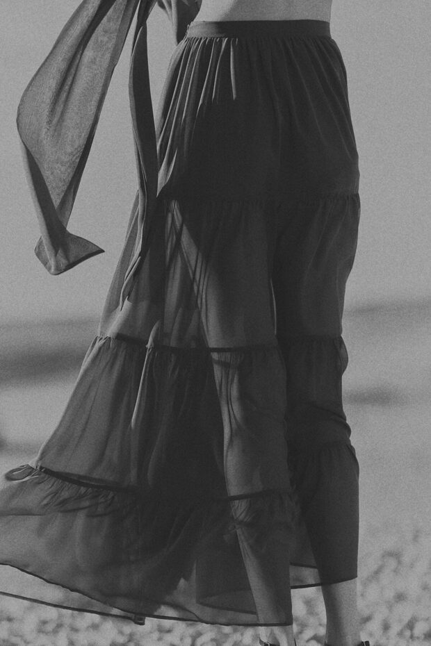 Katlı Maksi Etek - 3