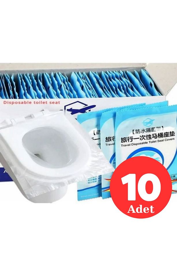 10 Adet Kullan At Klozet Örtüsü Klozet Poşeti Klozet Kapak Örtüsü Dispenseri - 1