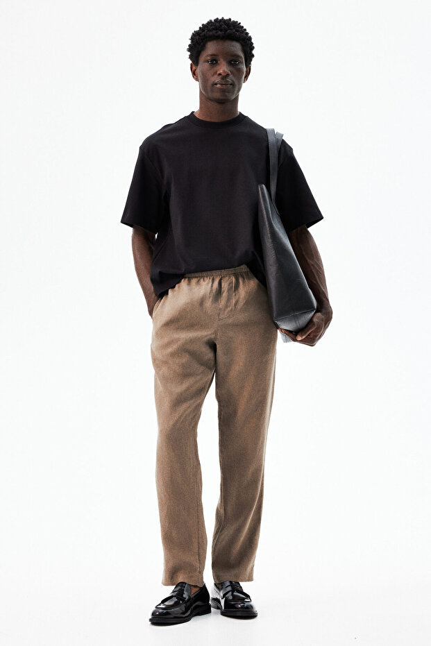 Keten Pantolon Regular Fit - 1