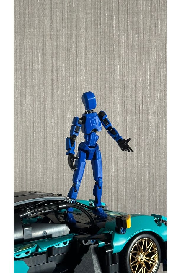 Lucky 13 Oynar Eklemli Robot Figür Oyuncak - Titan 13 - Dummy 1 Adet Mavi Siyah 14cm - 5