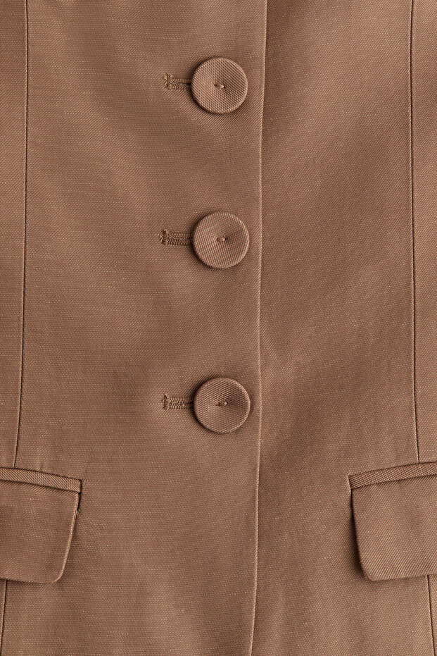 Önü Düğmeli Bandeau Üst - 4