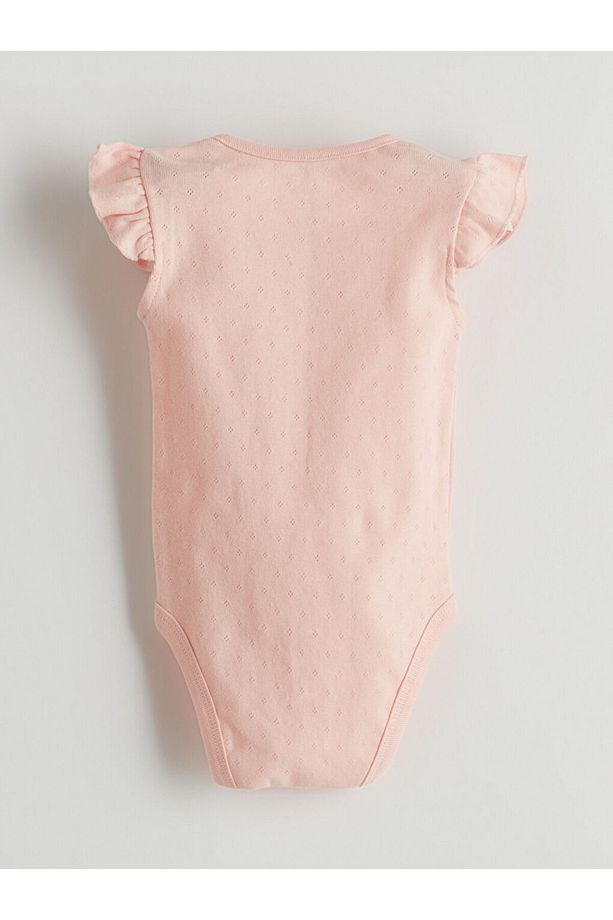 LCW baby Çiçekli Pamuklu Kız Bebek Çıtçıtlı Body ve Şort 2'li Takım - 6