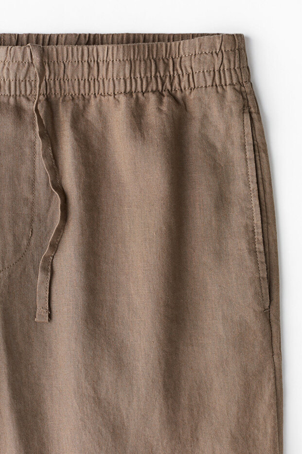 Keten Pantolon Regular Fit - 6