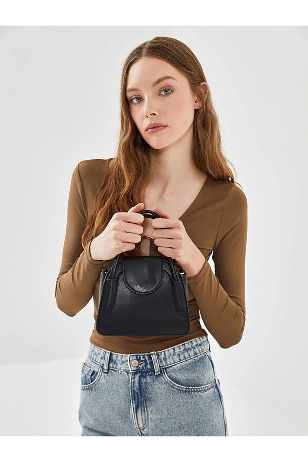 LCW ACCESSORIES Siyah Çıkarılabilir Askılı Kadın Omuz Çantası - 1