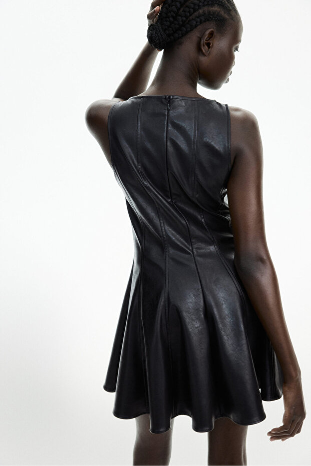 Kaplamalı Elbise - 6