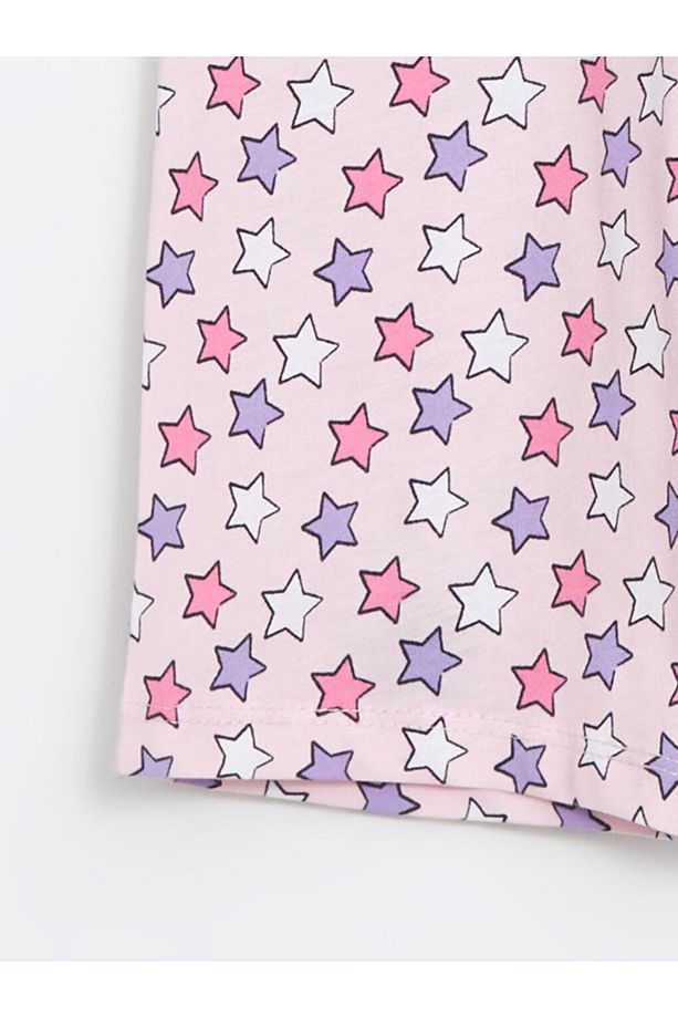 LCW Kids Bisiklet Yaka Minnie Mouse ve Daisy Duck Baskılı Kız Çocuk Pijama Takımı - 6