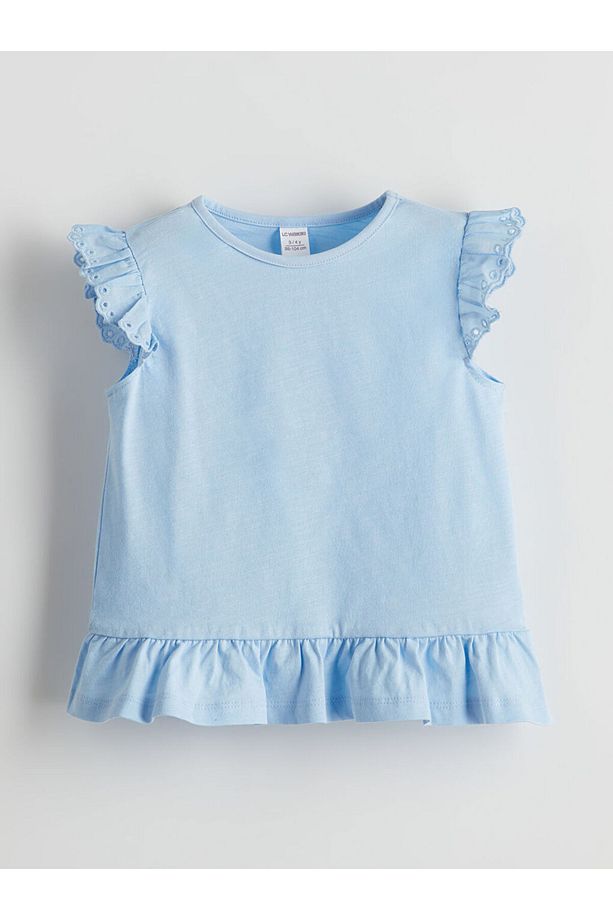 LCW Kids Bisiklet Yaka Basic Kız Çocuk Bluz ve Tayt 2'li - 2