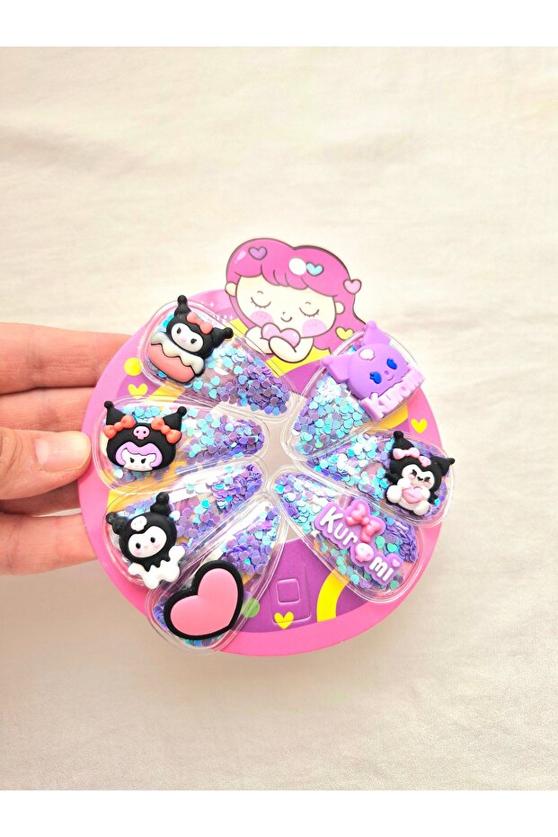 Kuromi Figured 7-Piece Buckle Set with Sequins Inside