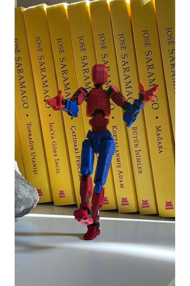 13 Oynar Eklemli Robot Figür Oyuncak - Çift Renk Dummy - 6
