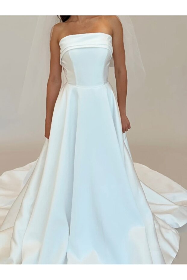 Straplez gelinlik - 2