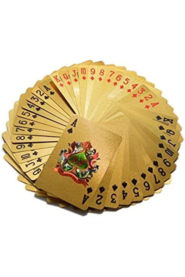 Golden Playing Cards - 55 Pieces