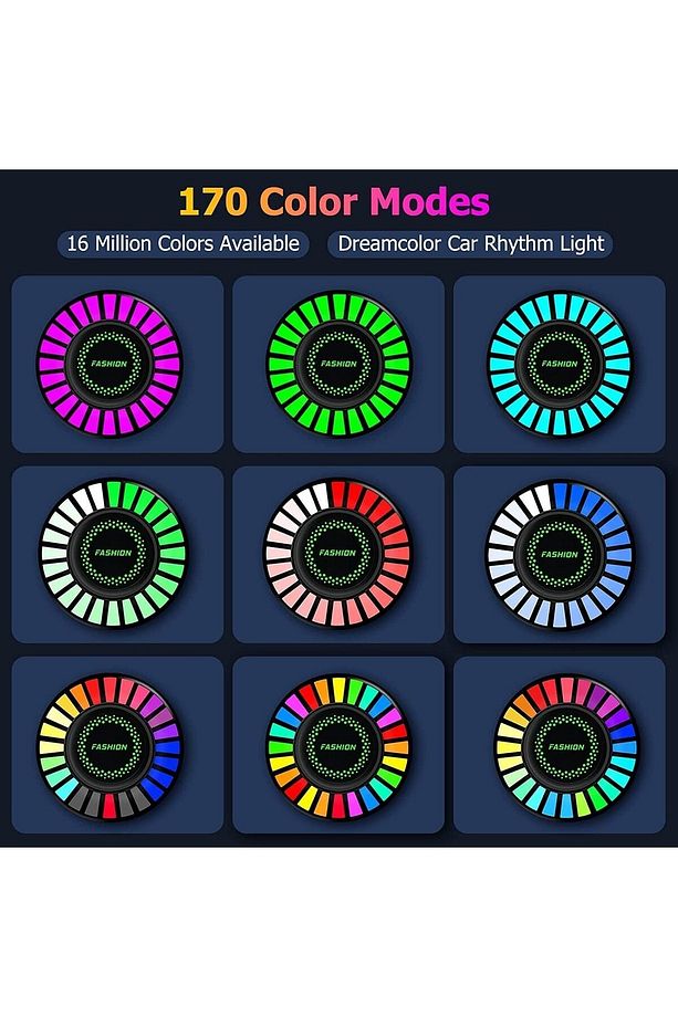 2 Adet Araç Içi Rgb Bluetoothlu Sese Duyarlı Ekolayzer Led Işık ( Havalandırmaya Takılır ) - 6
