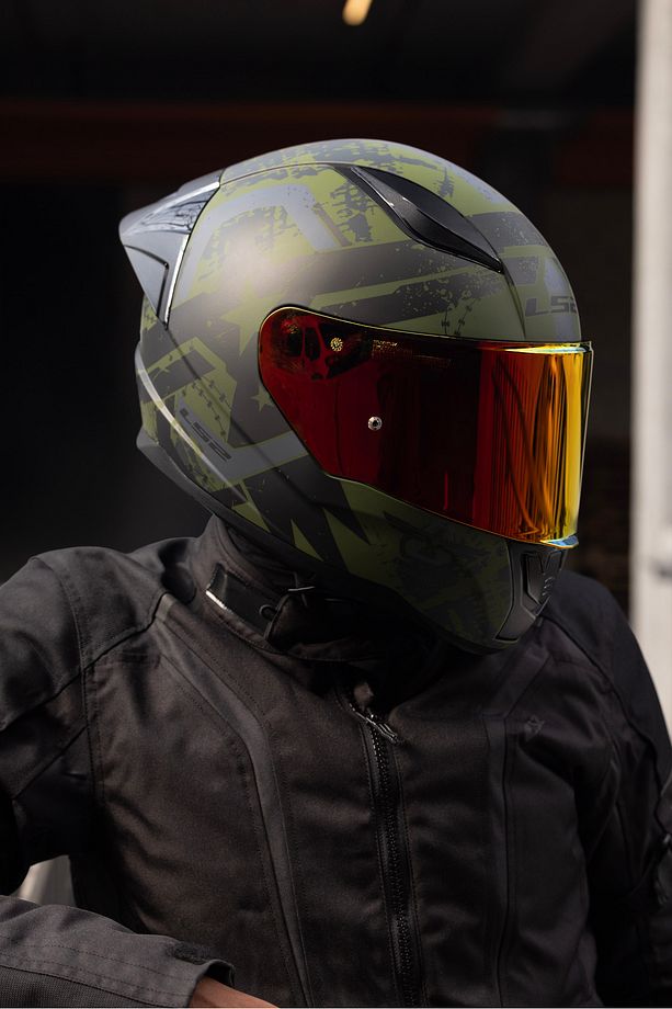 RAPID 2 RACE THUNDER BIRDS MAT YEŞİL-SİYAH-GRİ KASK - 6