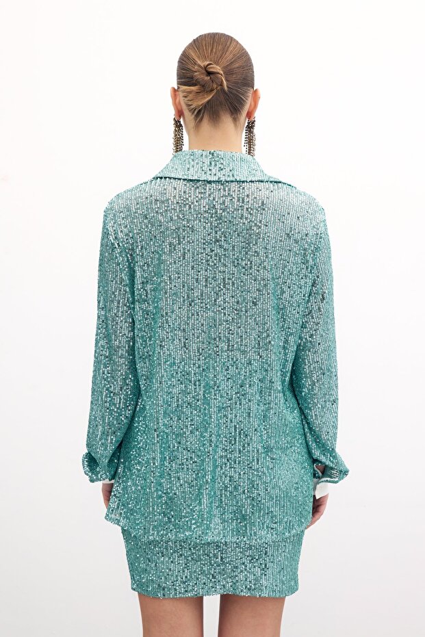 Salaş Payet Gömlek - Mint - 6