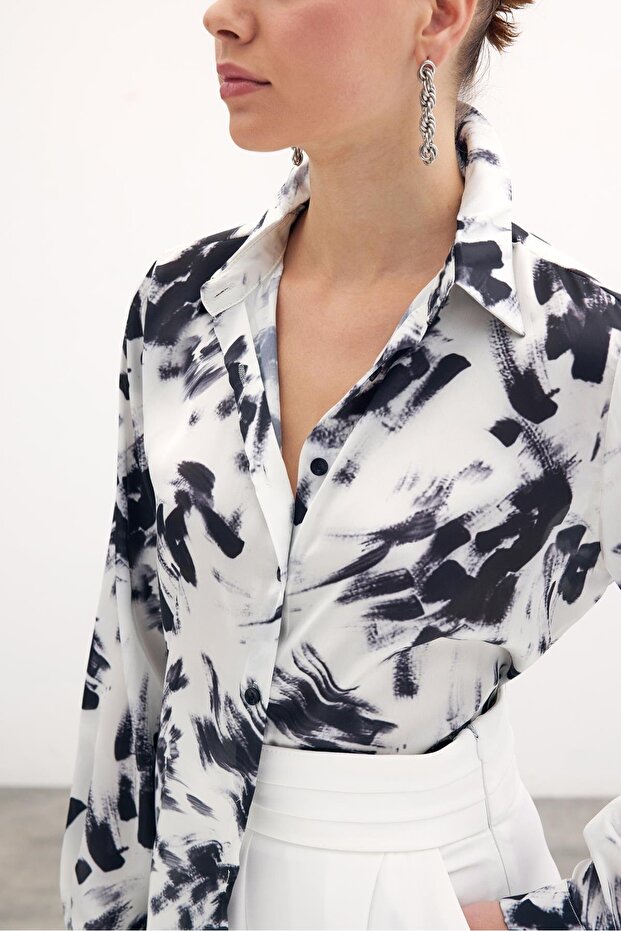 قميص كلاسيكي منقوش - أسود - 6