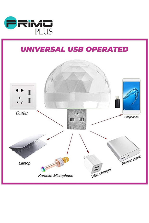 Multi-color LED Mini USB Port Lamp - 3