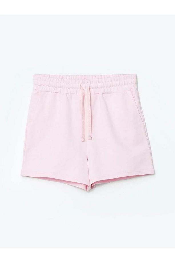 XSIDE Pembe Beli Lastikli Kadın Şort - 1