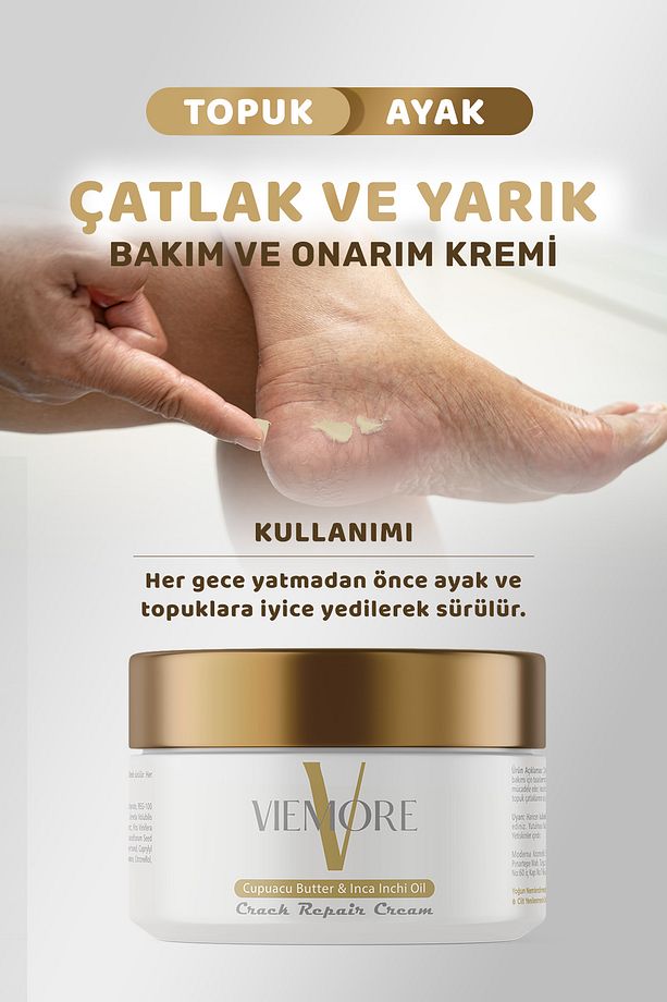 Topuk ve Ayak Çatlak Bakım Onarım Kremi 100ML - 3