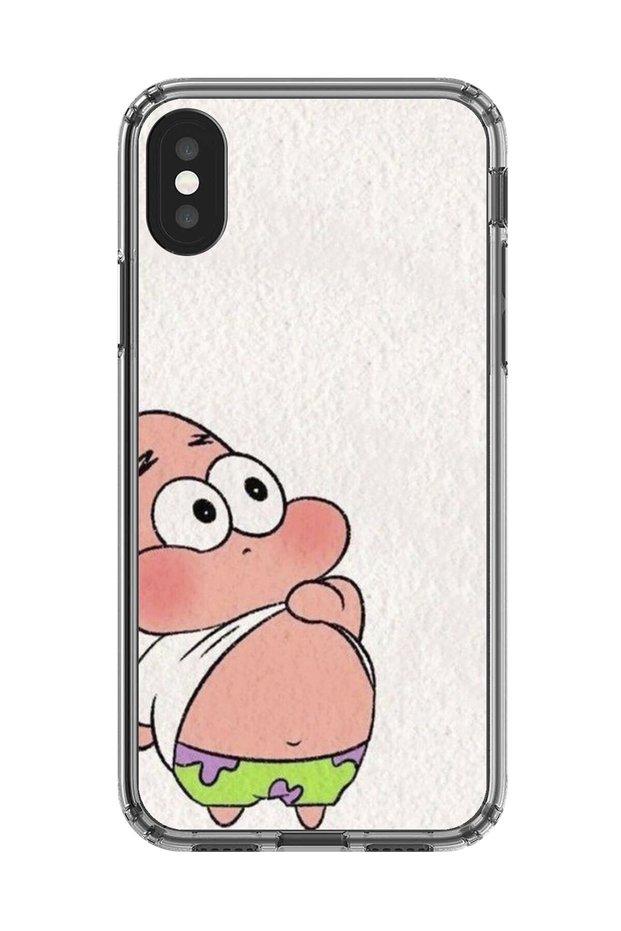 حافظة شفافة متوافقة مع هاتف iPhone X بتصميم باتريك ميني